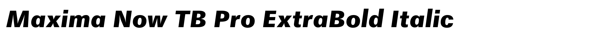 Maxima Now TB Pro ExtraBold Italic image